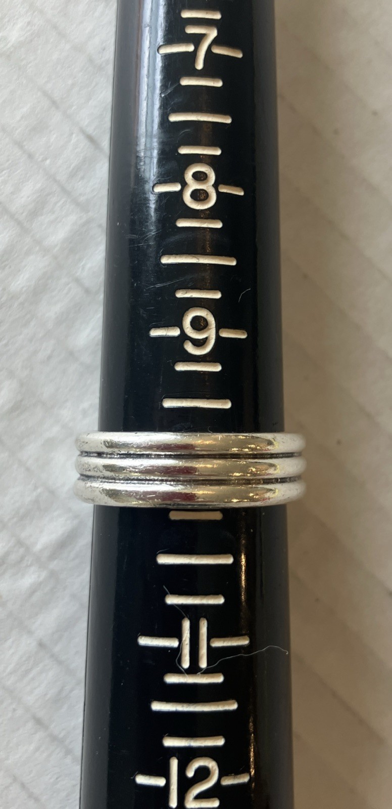 Sterling Silver 925 3-Band Ring Size 10 PreOwned Good Condition