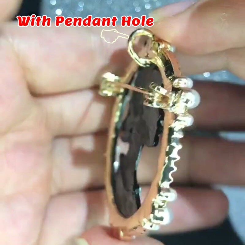 Beauty Lady Brooch Figure natural seashell Fashion Women Men Pins Jewelry Gift