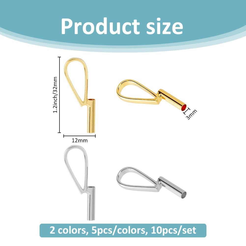 10Pcs 2 Colors Vertical Pin to Pendant Brooch Pendant Converters Alloy Brooch…