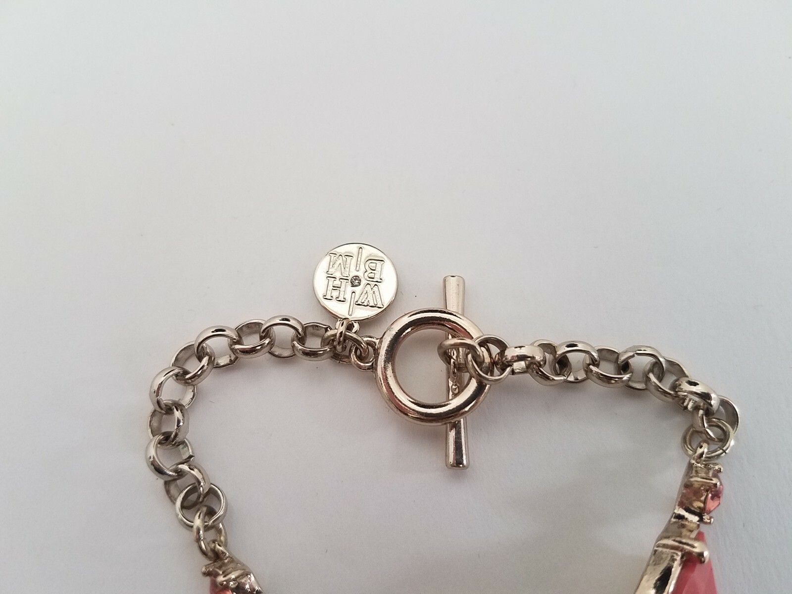 White House Black Market Pink Orange Statement Bracelet
