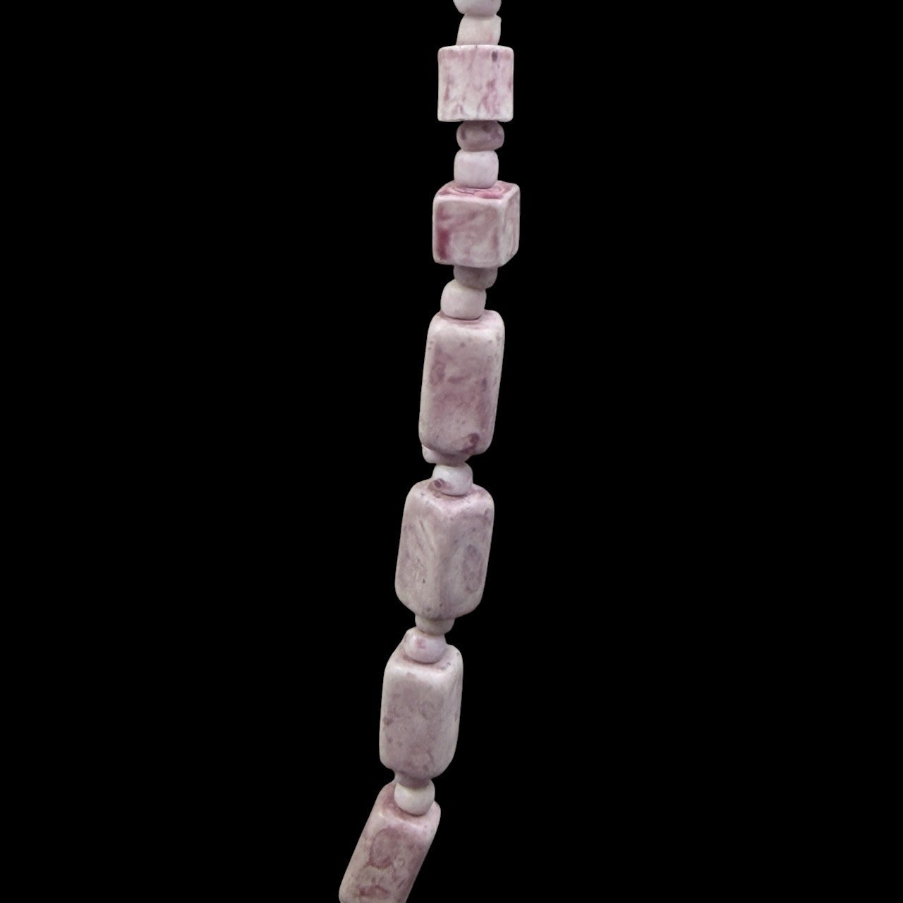 Vintage Pink Stone Beaded Necklace Cottagecore Fairy Coquette Fairycore 23 Inch