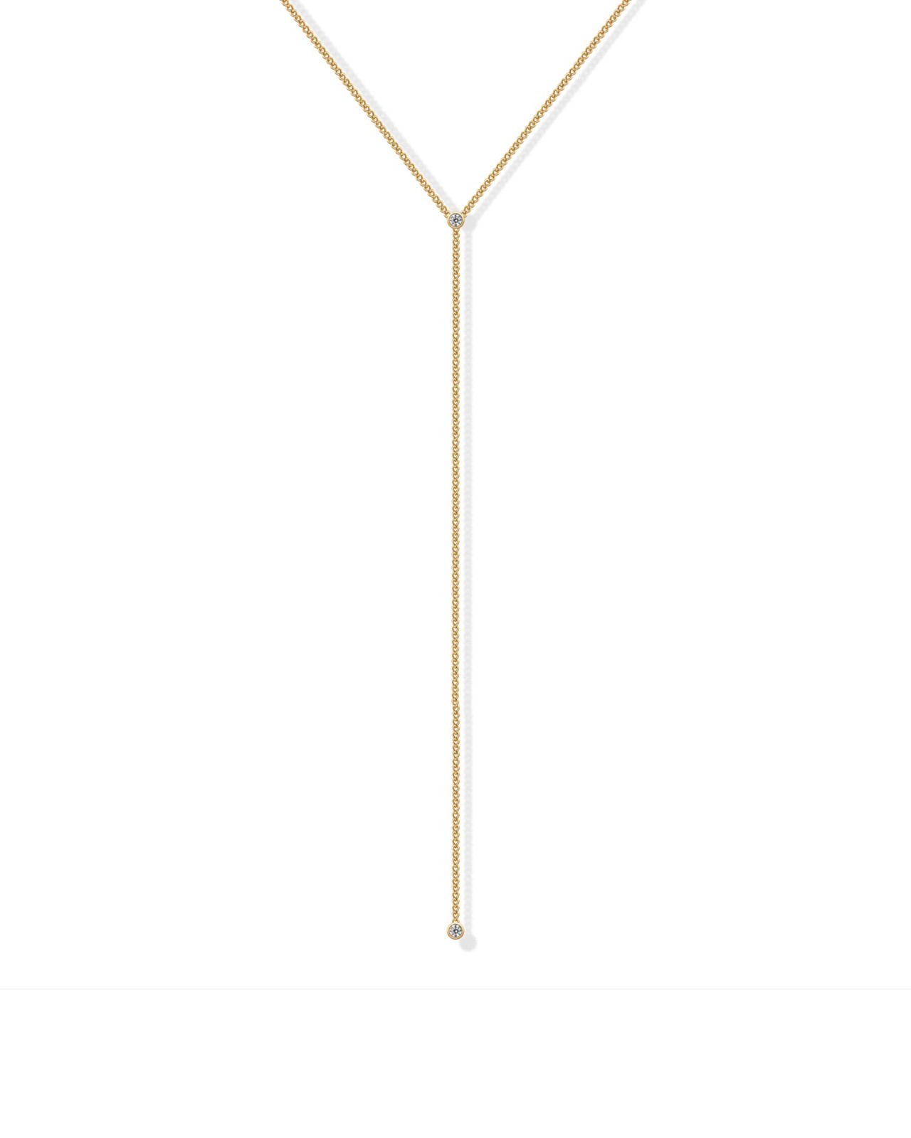 14K Gold Plated Drop Lariat Necklace for Women – Cubic Zirconia Star Layered Y D