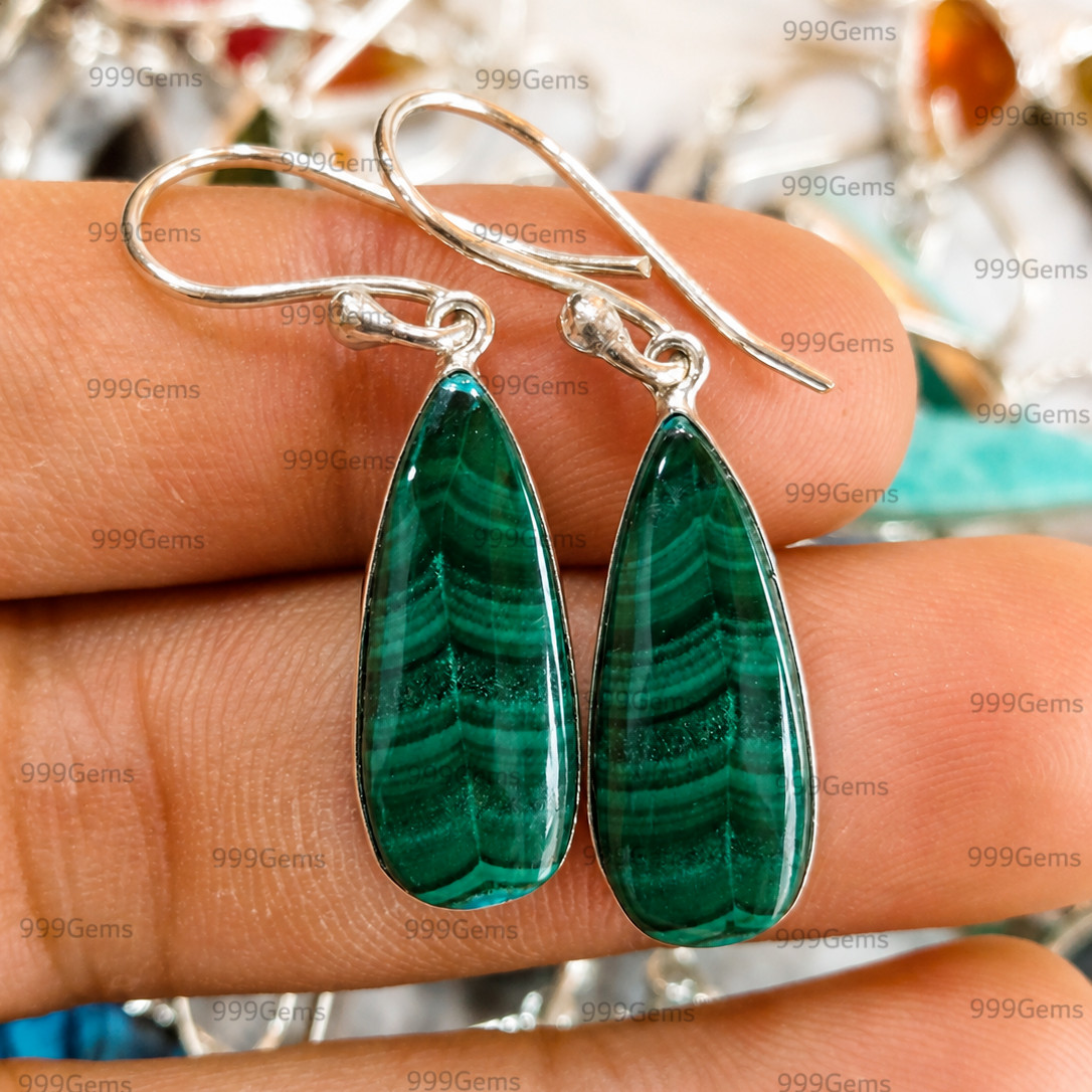 Natural Gemstone Earrings 925 Sterling Silver Plated Minimalist Jewelry Gift Lot