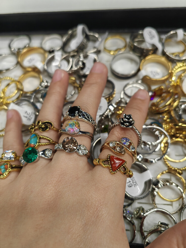 10/200x Mix Lot Alloy Stainless Steel Rings Wholesale Men Women Fashion Jewelry