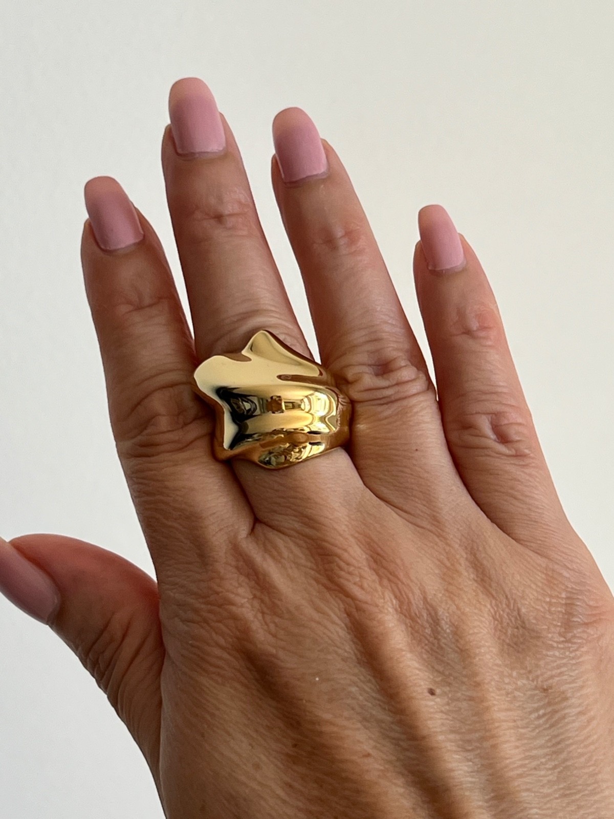 JENNY BIRD 14K Gold Plated Steel LYDIA Ring Size 7 $110 MSRP