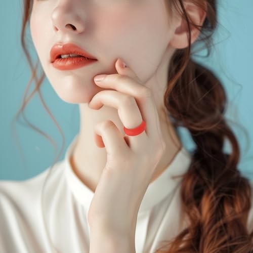 10-Pack Hypoallergenic Silicone & Rubber Ring Set for Women – 8mm Wide 6