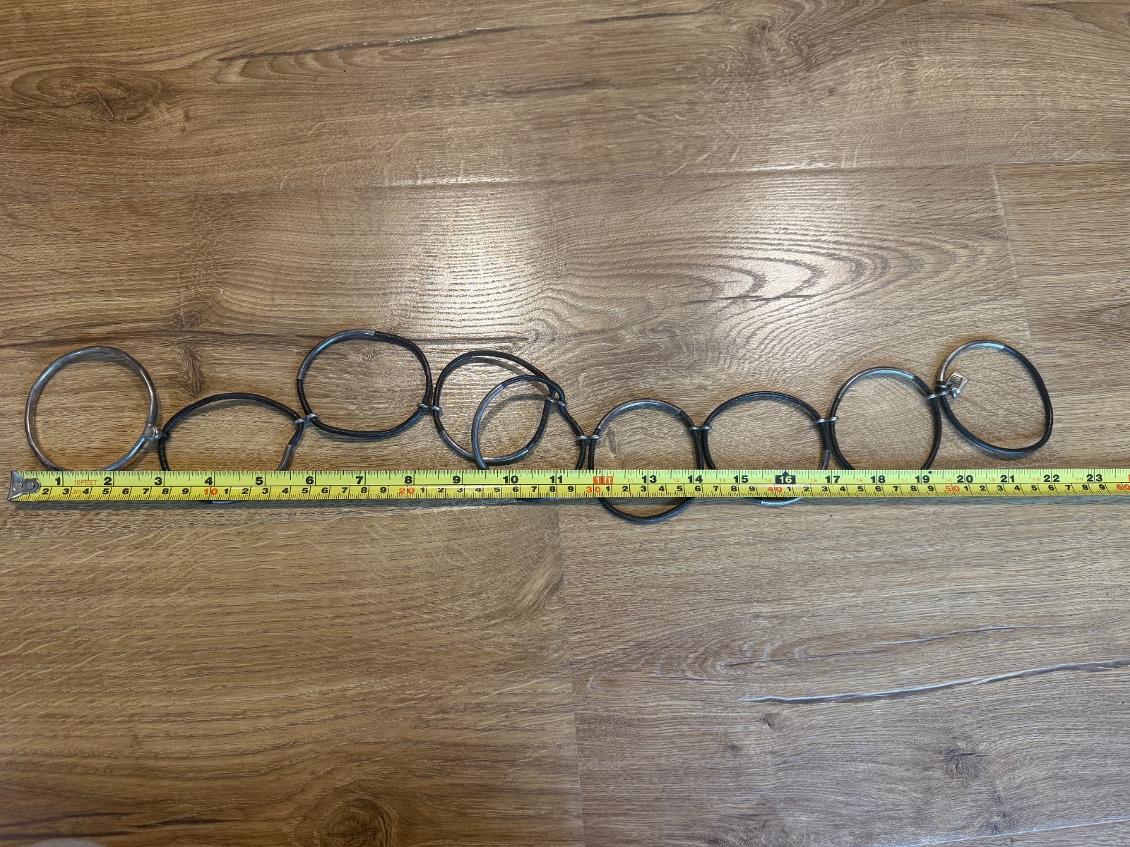 Uno De 50 Silver Plated Multi Strand Leather Bracelet Very Good Condition