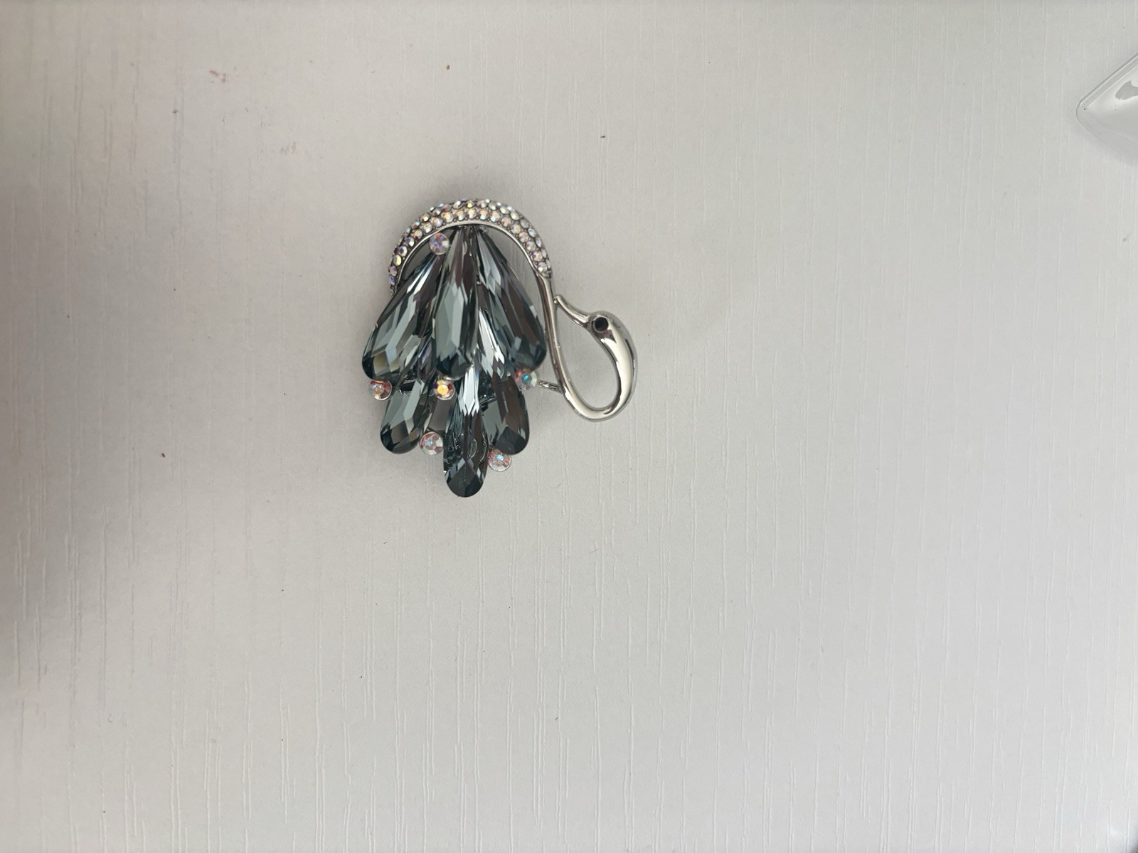 Crystal Swan Brooch