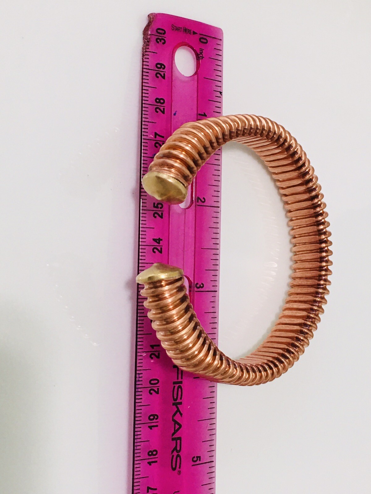 SOLID PURE COPPER THERAPY CUFF BRACELET Adjustable 30g NON MAGNETIC HANDMADE