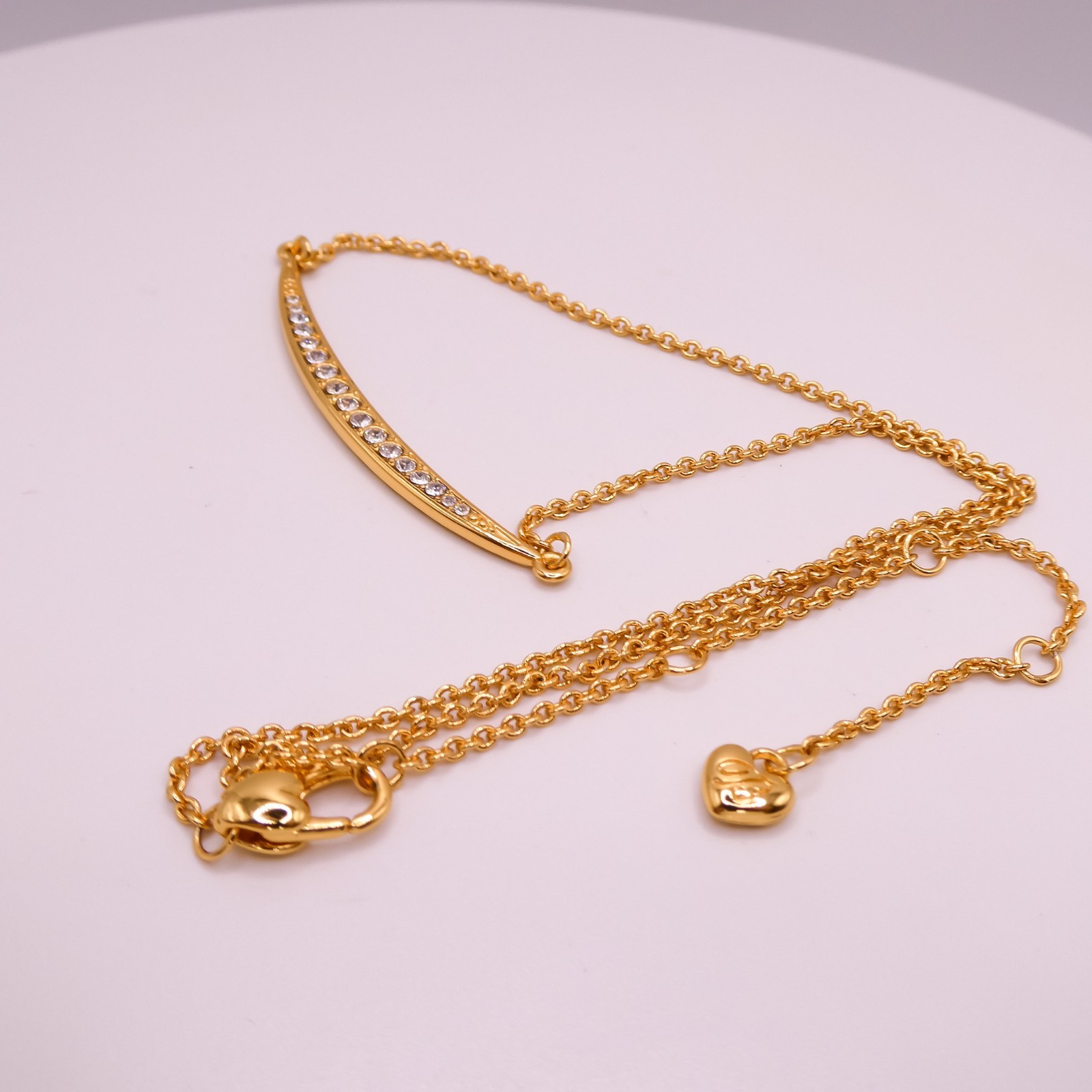 Brighton Contempo Ice Rhinestone Adjustable 19″ Bar Pendant Station Necklace