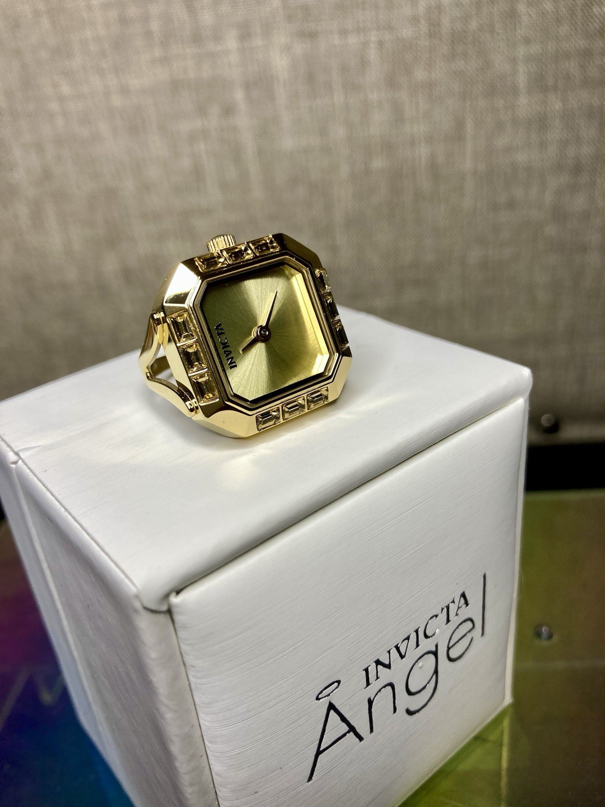 Invicta Ring Watch – 21.5mm, Gold Tone Brand New