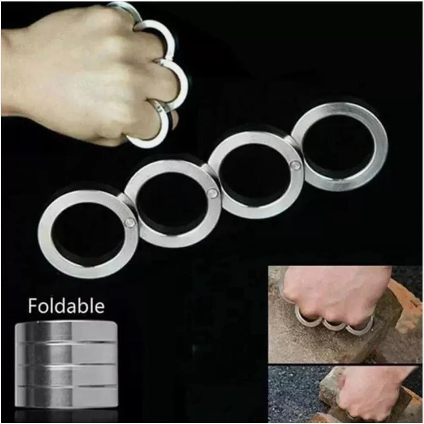 Fit Your Outdoor Fun Durable Stainless Steel Rotating Foldable Clasp Rings X4