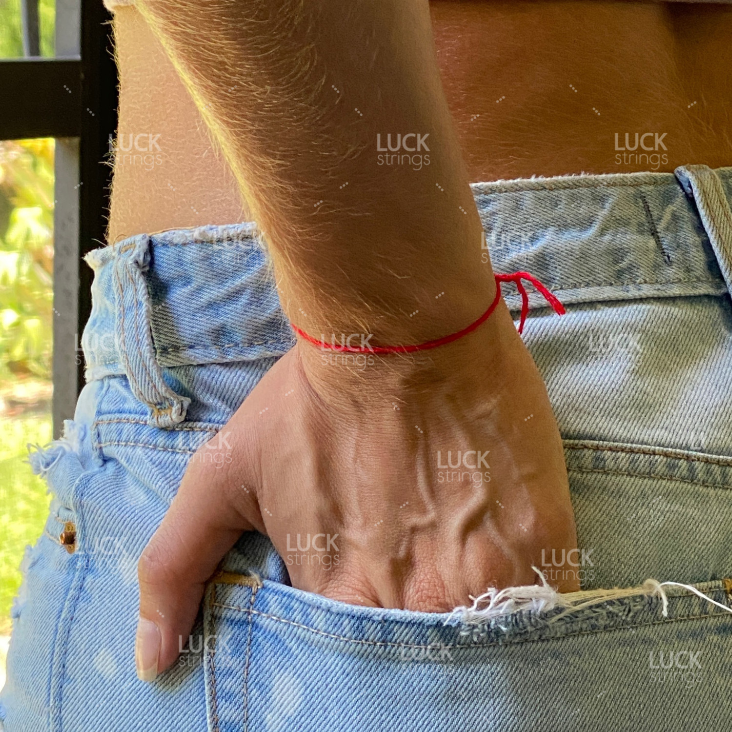 Kabbalah red string minimal bracelet good luck thread hilo rojo men women gift
