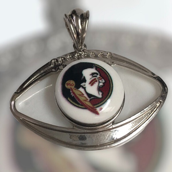 Snap Jewelry Florida Seminoles Glass 18-20mm Fits Ginger Charms Accessories