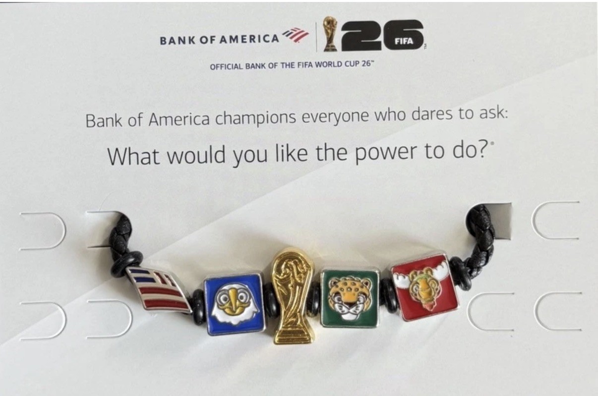 Bank of America FIFA World Cup 26 Braided Charm Bracelet