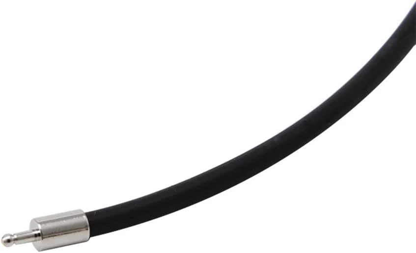 Necklace Rubber Rope Necklace with 3Mm Black Stainless Steel Clasp 18-Inch, Whit