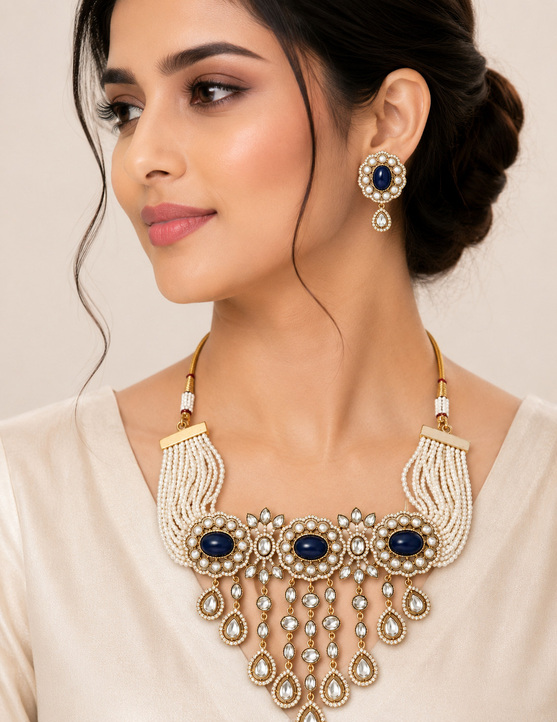 Indian Handmade Necklace, Ethnic Jewelry, Traditional Necklace 152