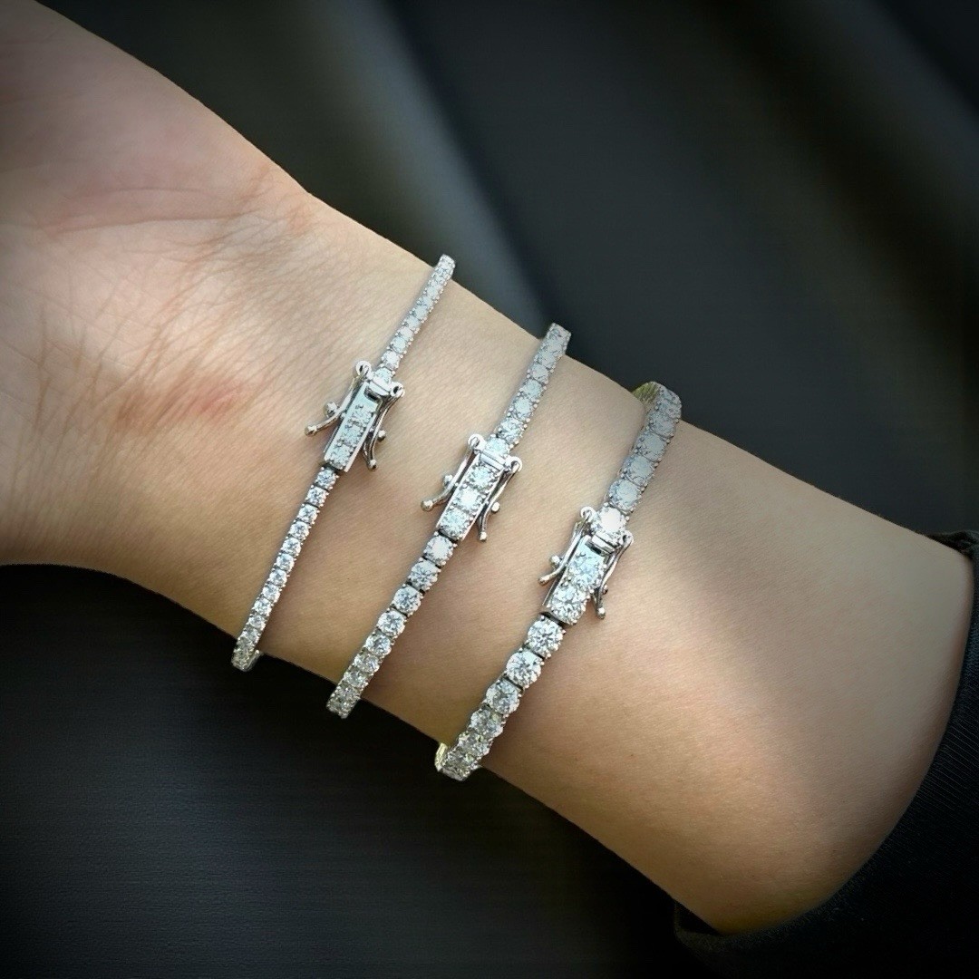GRA Certified Moissanite Tennis Chain & Bracelet | 925 Sterling Silver Unisex