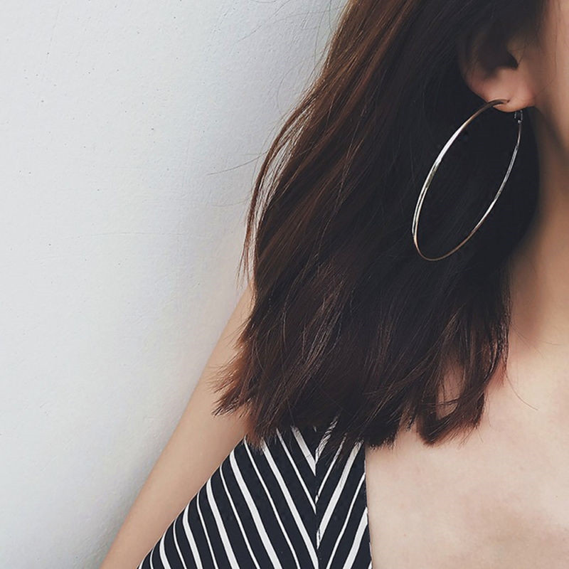 New Women’s Fashion Jewelry Various Size Gold Or 925 Silver Plated Hoop Earrings