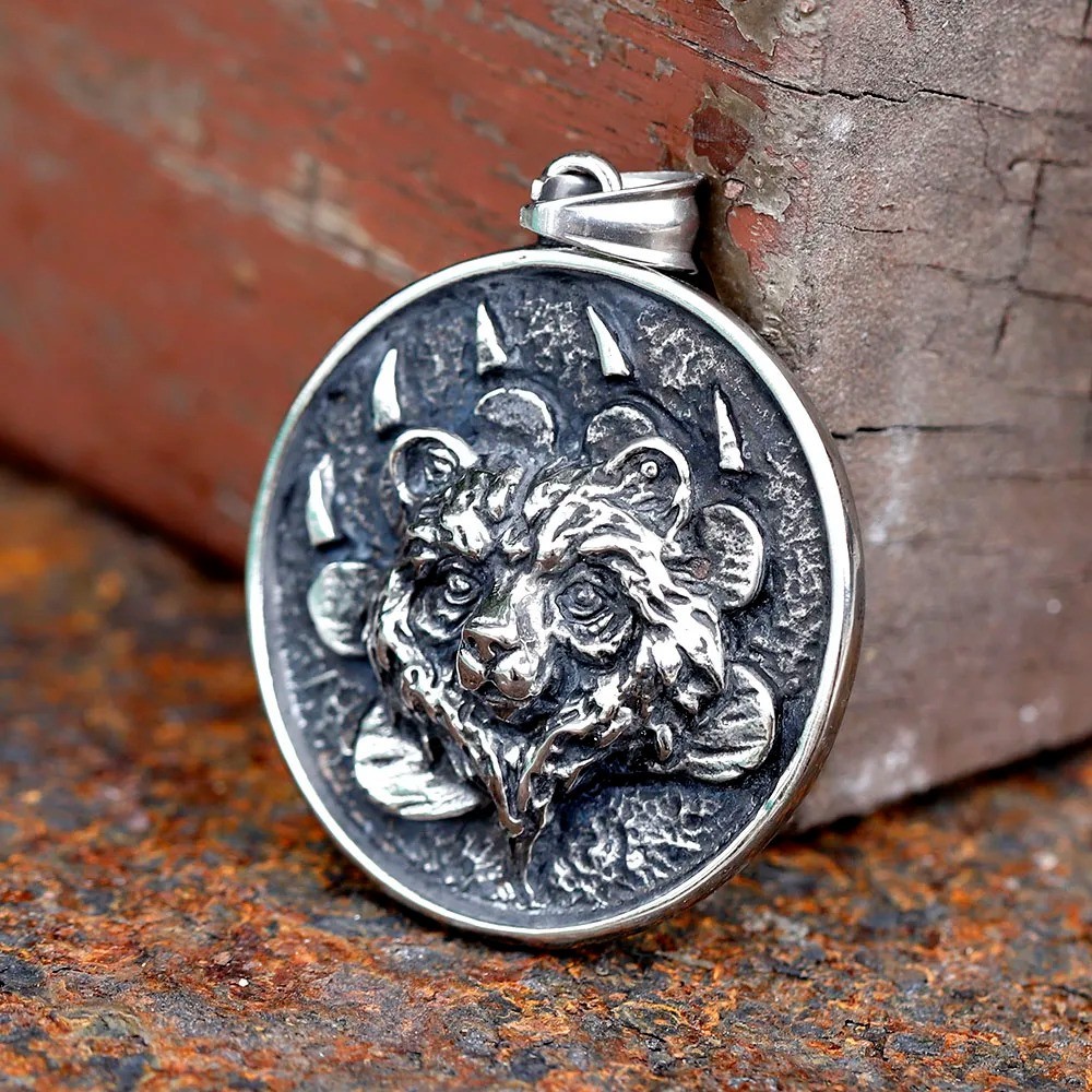 Viking Bear Necklace Stainless Steel Necklace