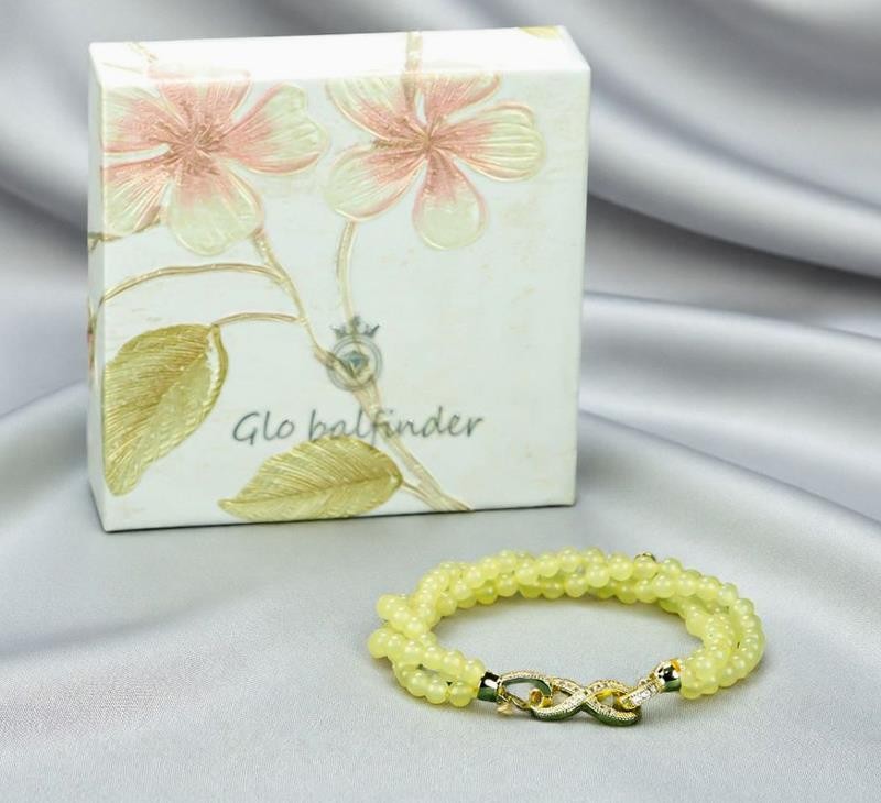 Girl Grandma Mother Lady Women Jade Beads Bracelet Jewelry Family Gift Box DD139