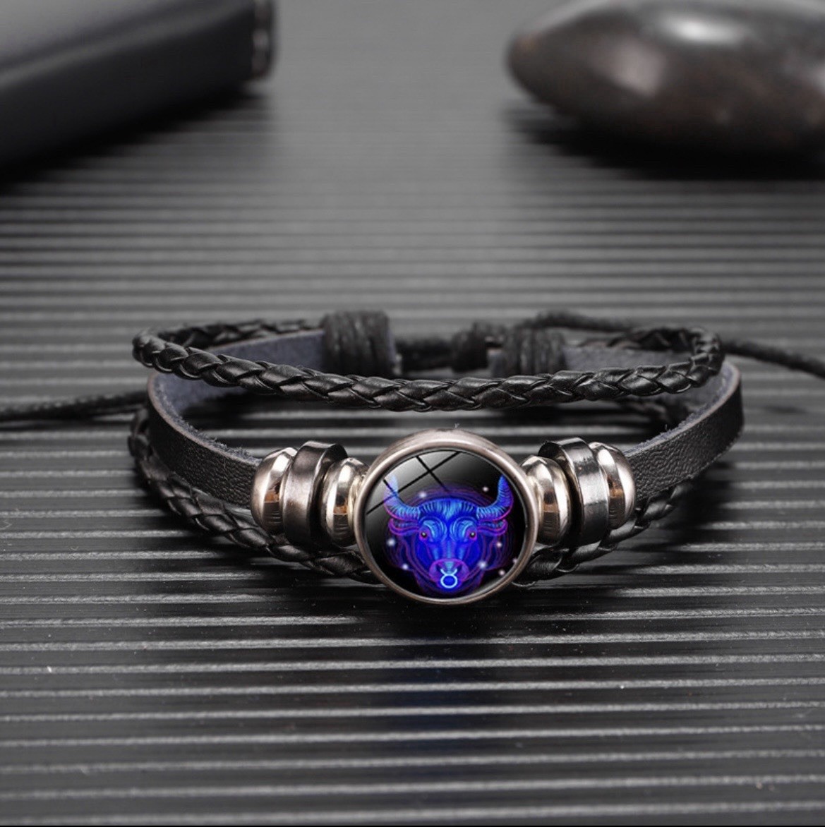 12 Zodiac Constellation Bracelet Luminous Braided Adjustable Men Women Kids