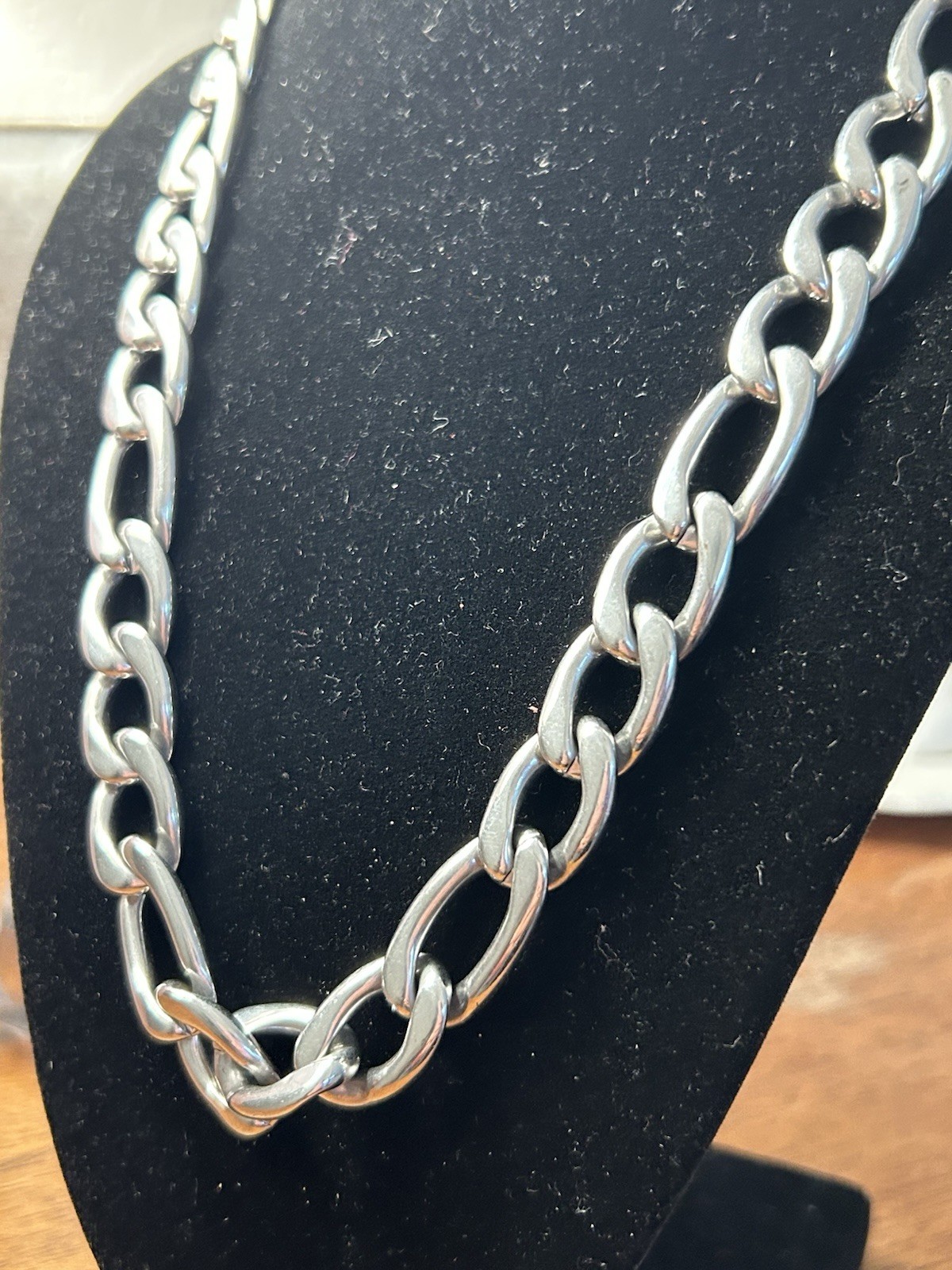 Max Stainless Steel Chunky Curb Link Statement Necklace