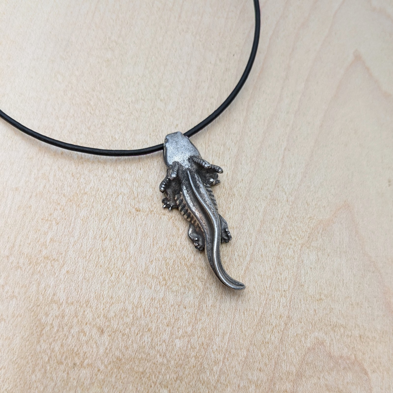 Axolotl Necklace – Pewter Salamander Pendant