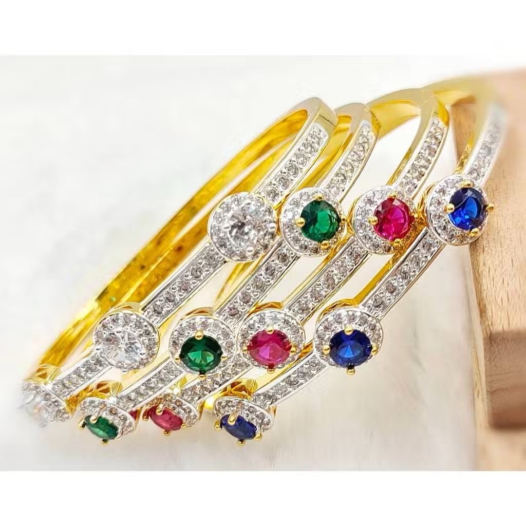 18K 22K 23K 24K THAI BAHT YELLOW GOLD JEWELRY BANGLE BRACELET 7in