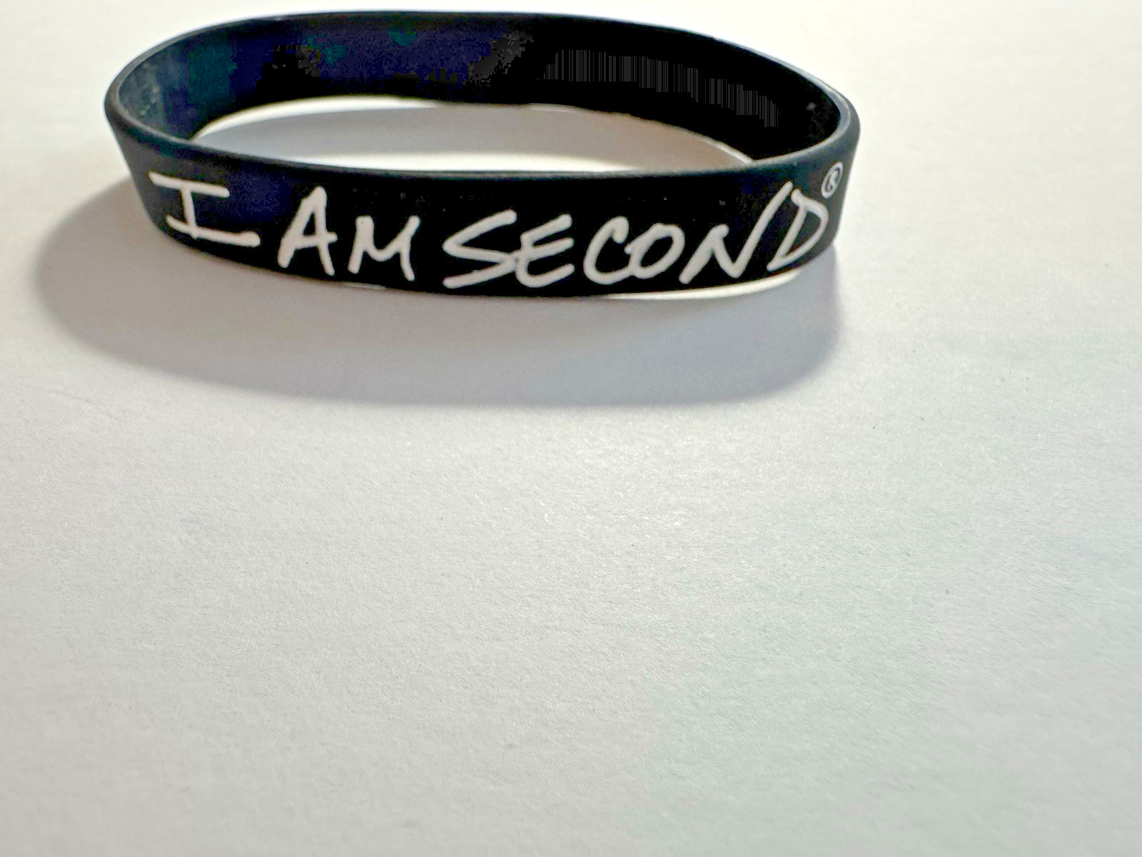 2 Pk I Am Second Wristband Black & White Rubber Silicone Bracelet Live For Jesus