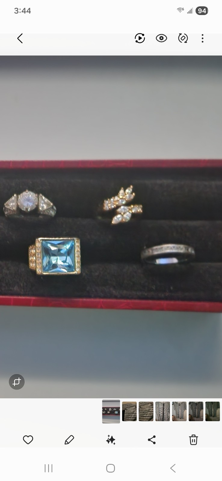 LOT OF 10 RINGS, MEN’S DIAMOND SOLITAIRE (Tray 2 Pic 3rd To Right Bottom Row)