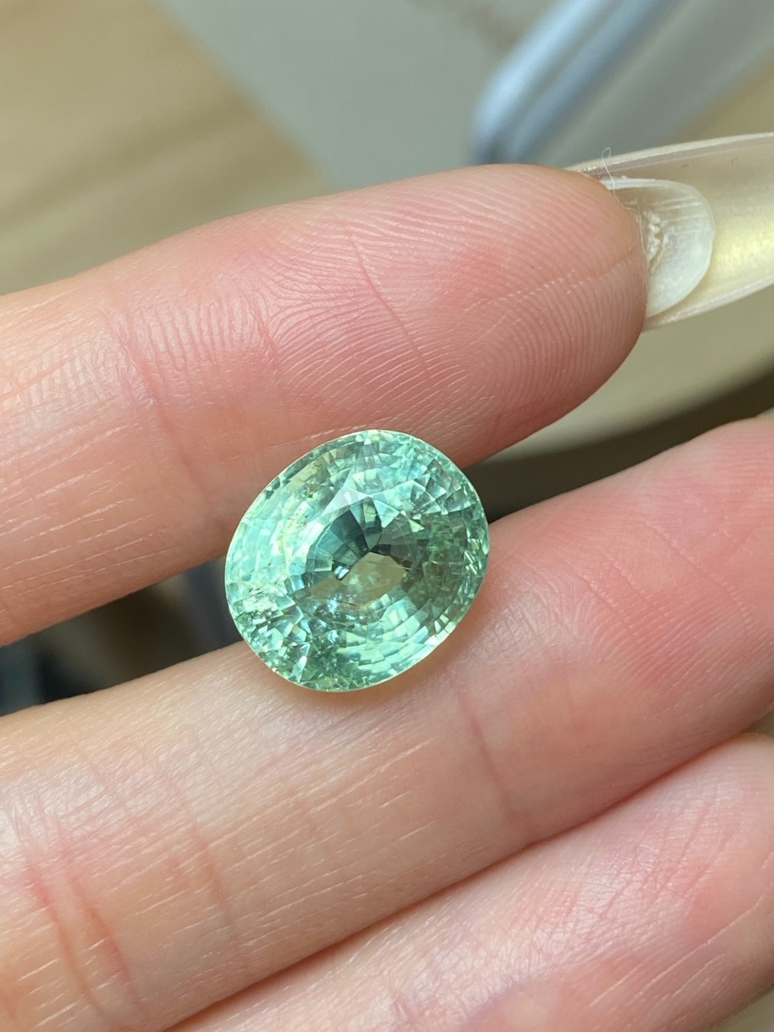 [jerseychou]Natural Paraiba Tourmaline 7.22ct , AIGS
