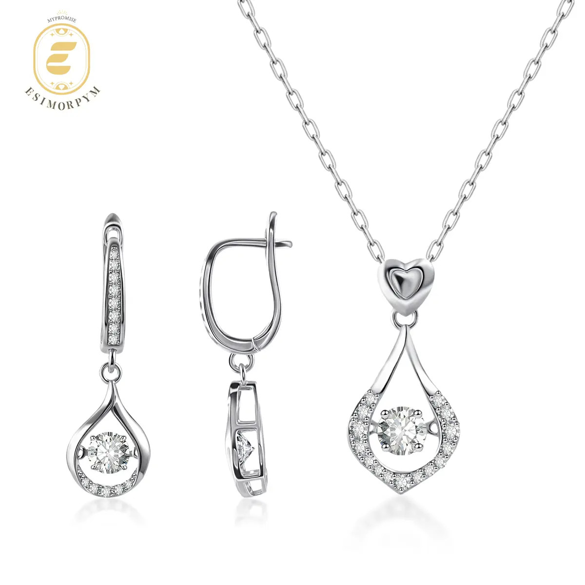18K Gold-Plated Moissanite Drop Earrings – Elegant Gift for Any Occasion