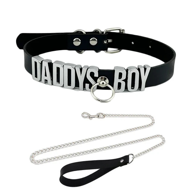 Collar BDSM Gift Pu Leather Custom Choker Necklace Punk DIY Chocker Party Y7