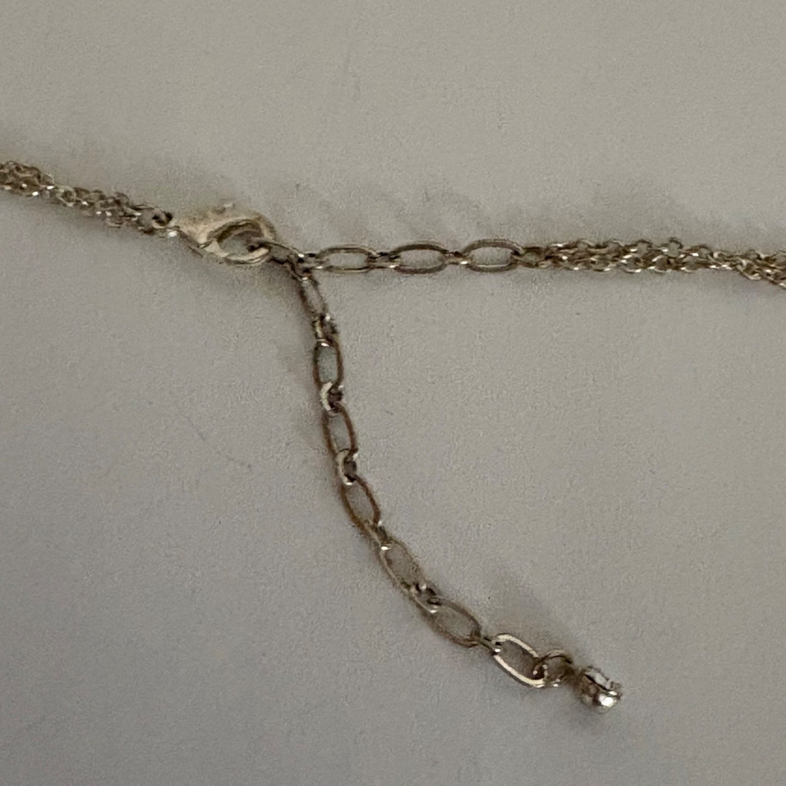 Rhinestone Layered Necklace Silver Tone Lobster Clasp Adjustable Elegant Formal