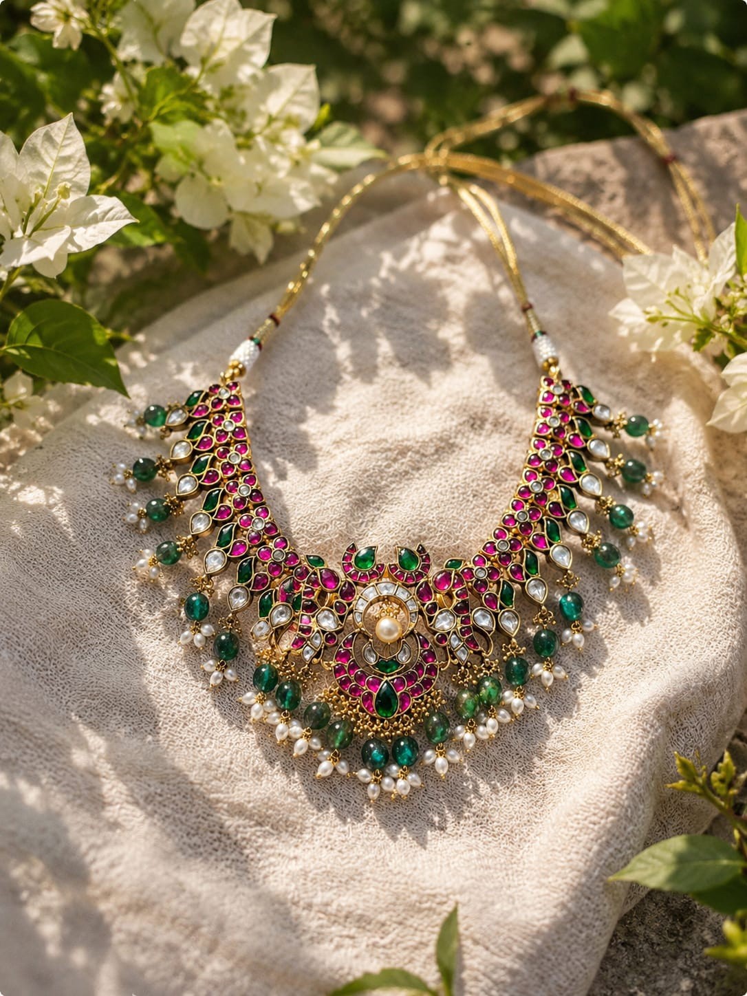 Traditional Kundan Necklace Set | Indian Bridal Jewelry Handmade Ethnic Wedding