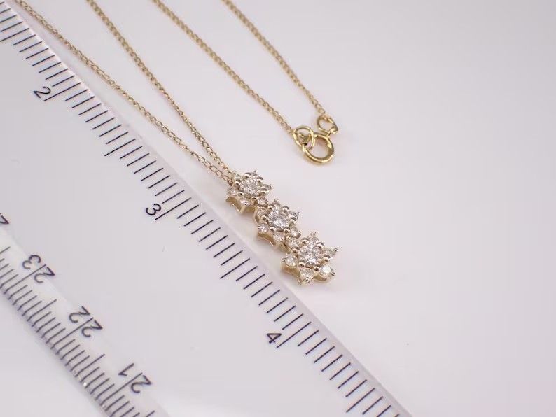 Flower Charm Pendant 2Ct Round Cut Simulated Diamond In 14K Yellow Gold Plated