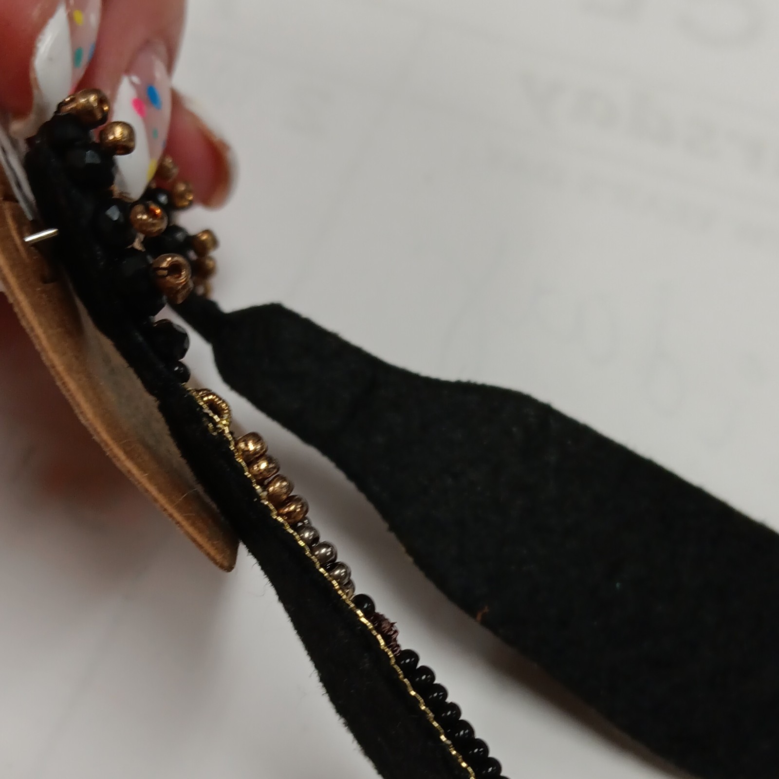 Black and Gold Beaded Champagne Bottle Dangle Earrings