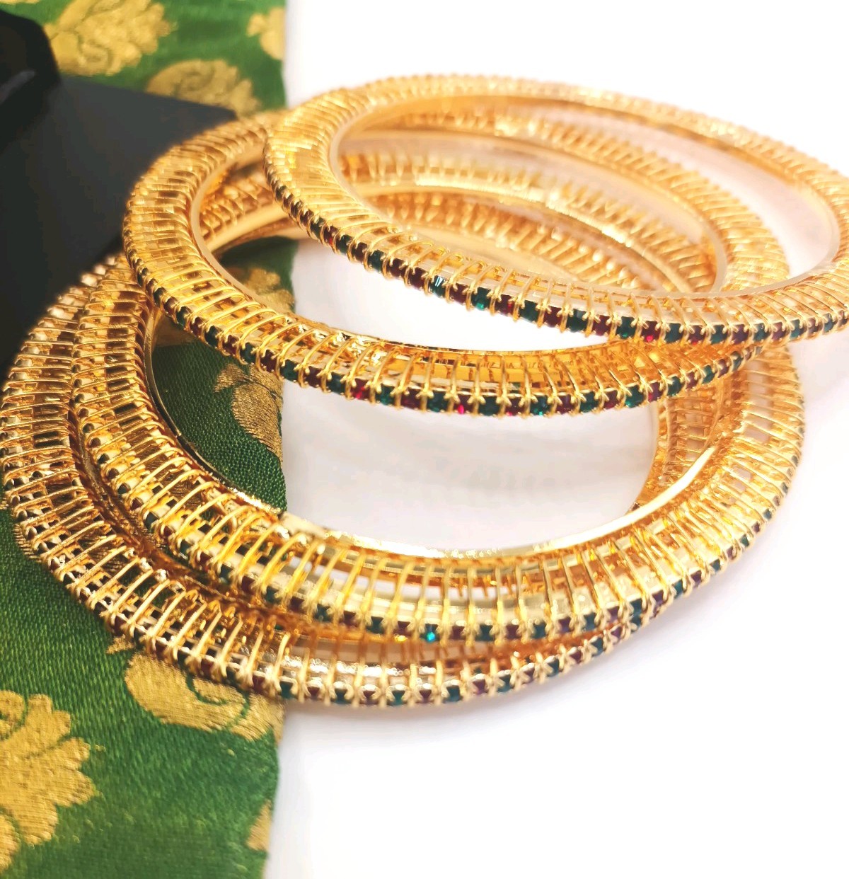 Gold Colour Crystal Rhinestone Bracelet Wedding Bridal Jewellery. size 2.6