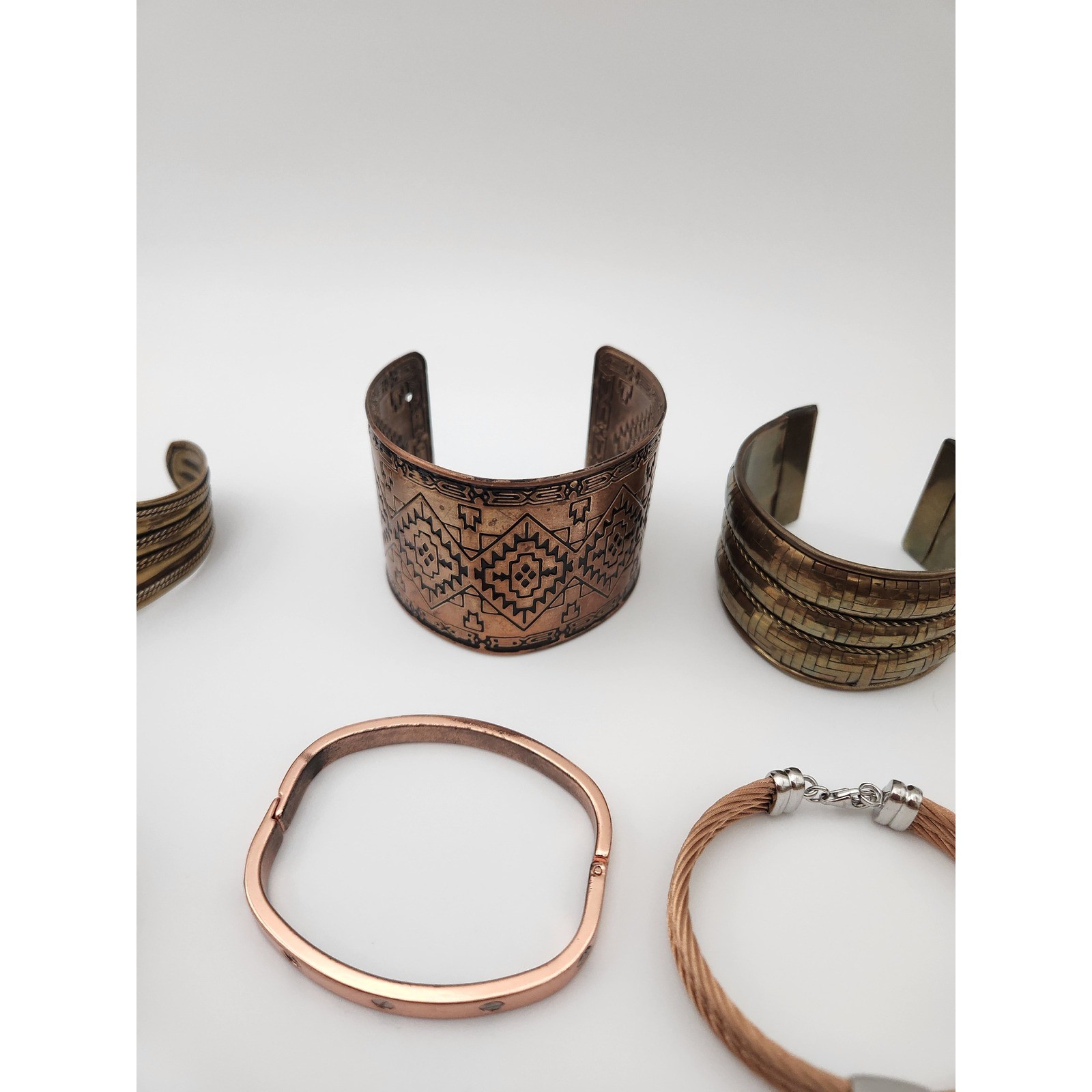 Unbranded Bracelet Lot Womens OS Mixed Copper Brass Enamel Boho Eclectic 16pc