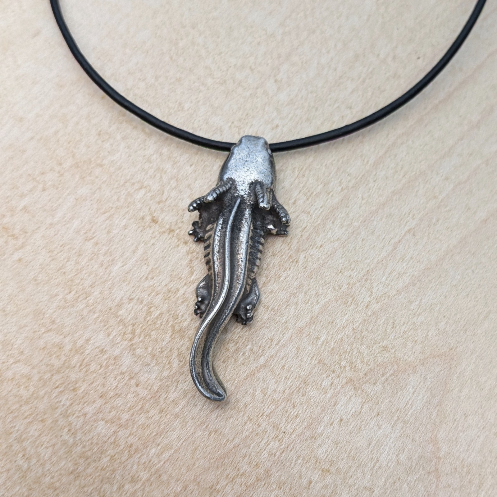 Axolotl Necklace – Pewter Salamander Pendant