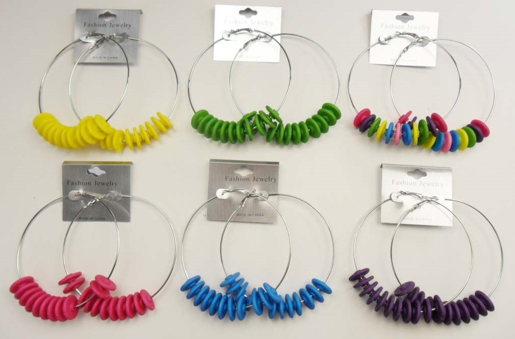 A-50 Wholesale Jewelry lot 10 pairs Colorful Fashion Hoop Earrings