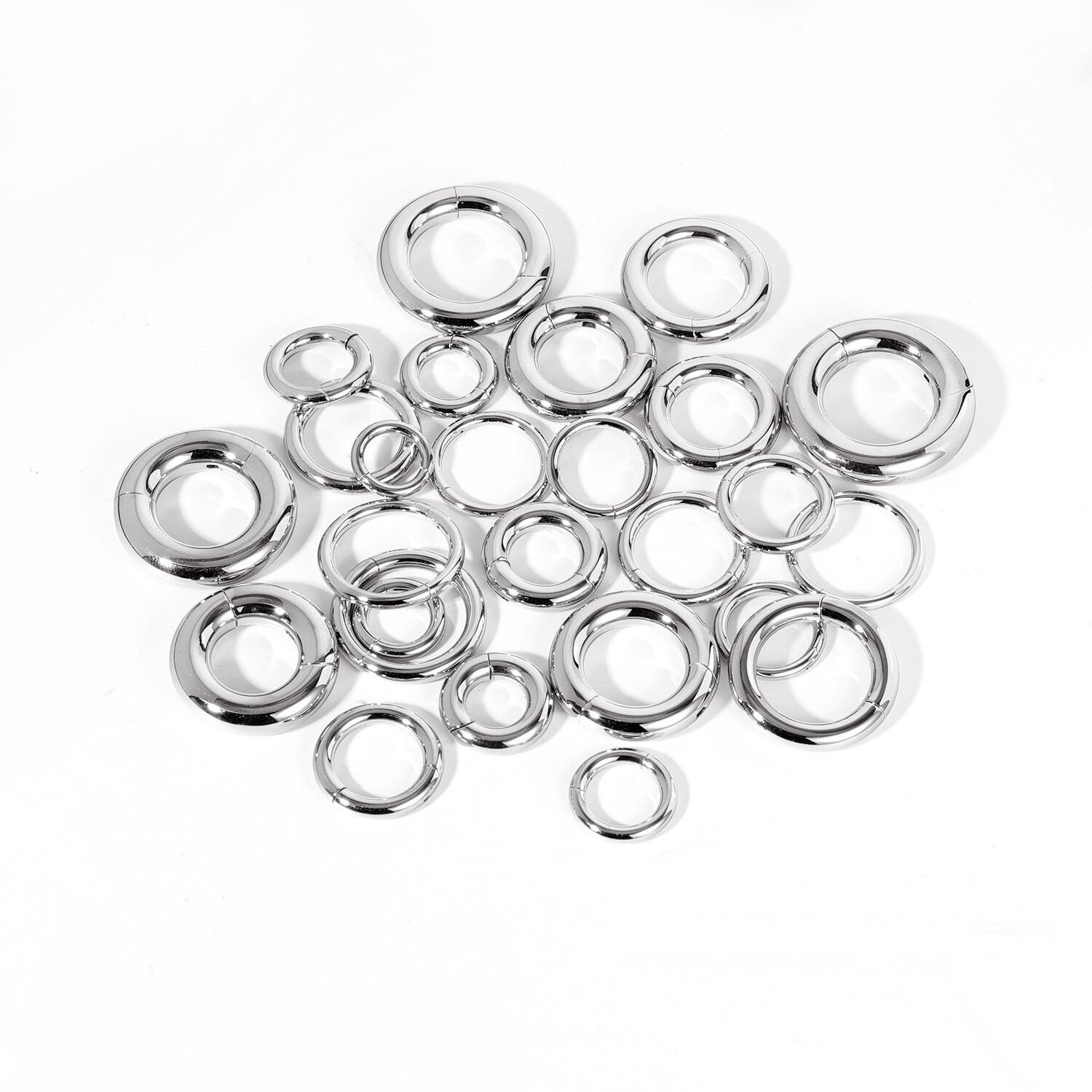 1 Pc Large Size Hoop Earrings Stainless Steel Ear Gauges Punk Septum Piercing