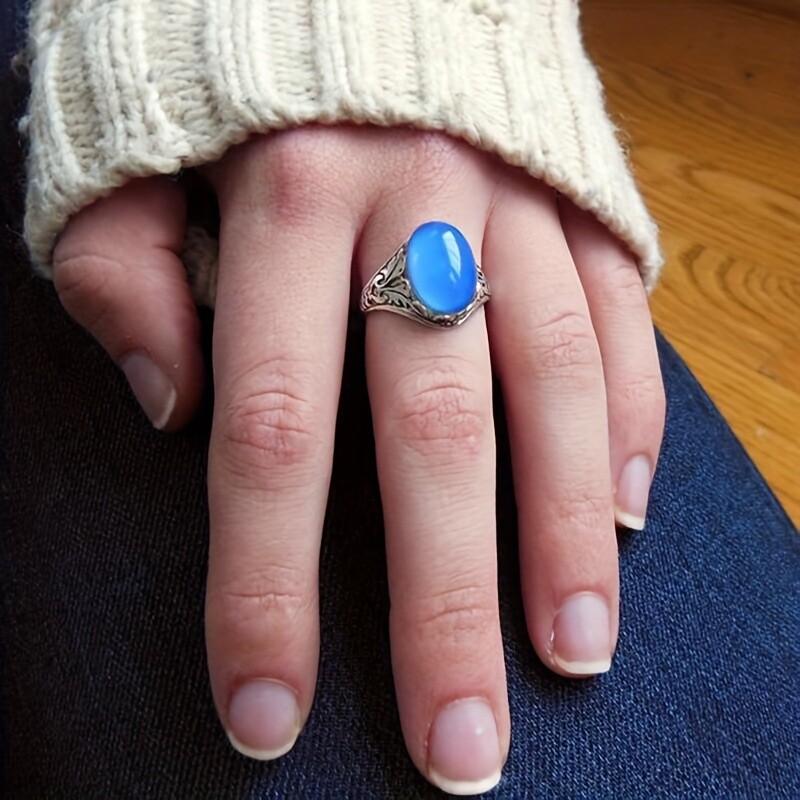 Wholesale Retro Unisex Mood Ring Feeling Temperature Color Changing Rings Gifts