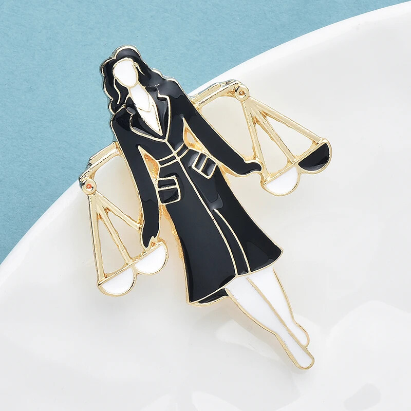 Libra Lady Brooches Women Girl Beautiful The Zodiac Figure Party Brooch Pin Gift