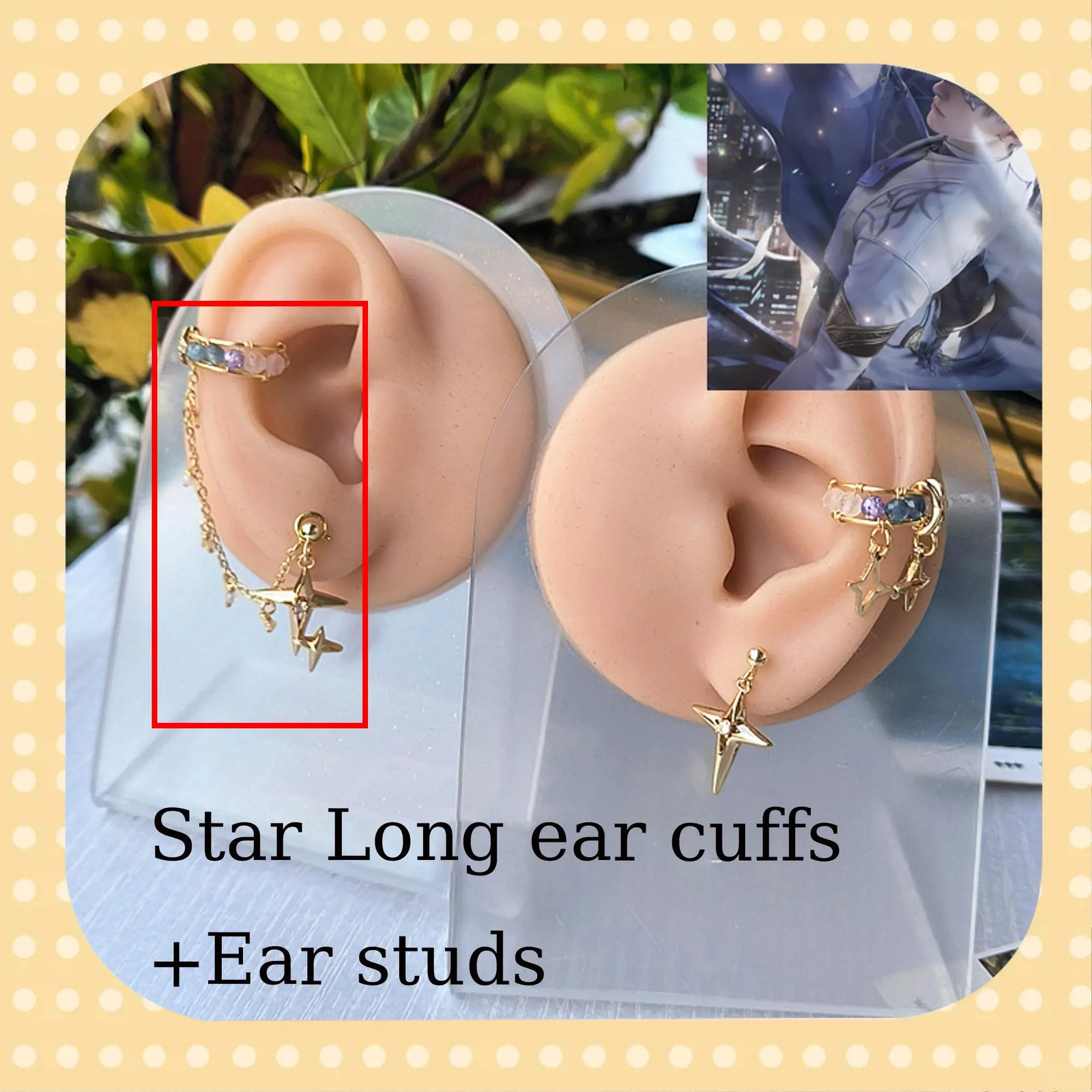 Love and Space Fan-Made Merchandise, Xavier Ear Bone Clip, Star Tassel Earrings,