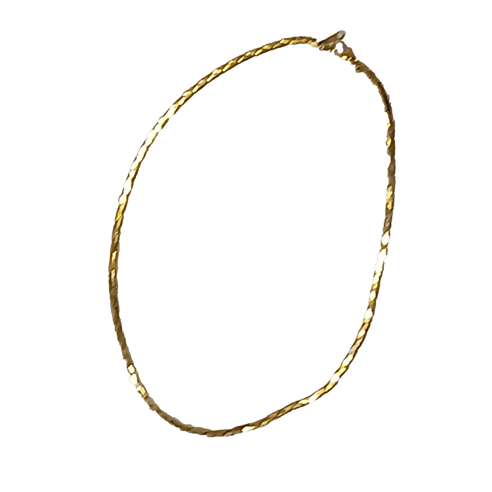 gold tone necklace Unisex Brand New (Good Condition) (Used)