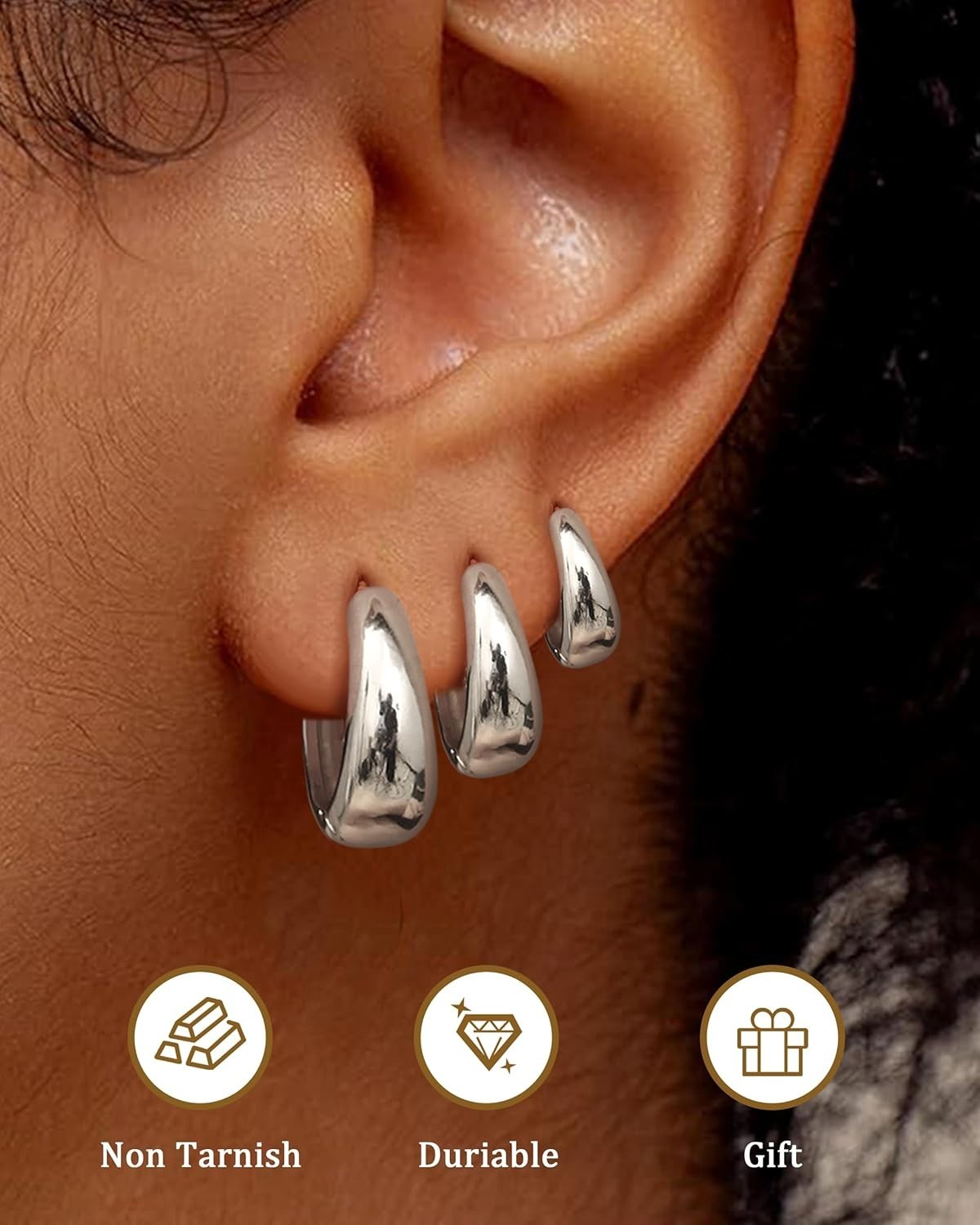 Lightweight & Stylish 14K Gold Plated Small Hoops – Perfect for Everyday Wear