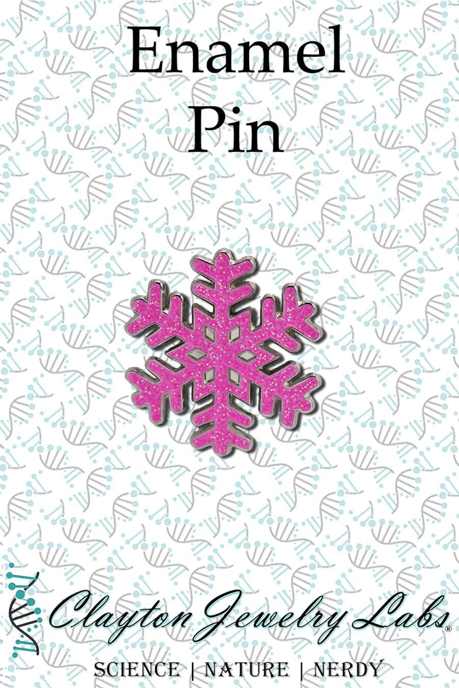 Snowflake Glitter Soft Enamel Lapel Pin