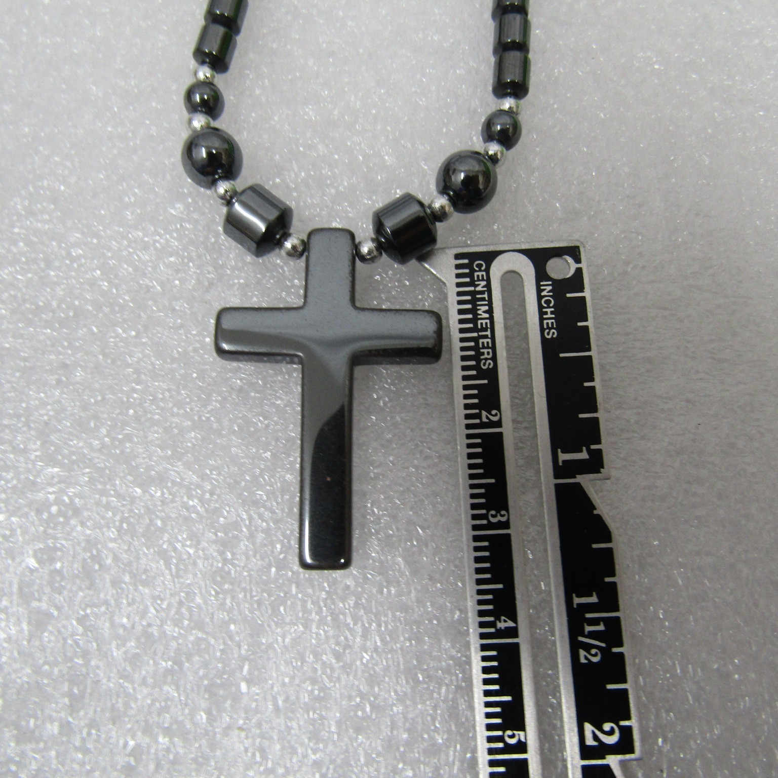 Women’s Jewelry Black Necklace Hematite Beads None Magnetic